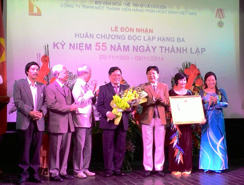 Hãng phim Hoạt hình Việt Nam đón nhận Huân chương Độc lập hạng Ba